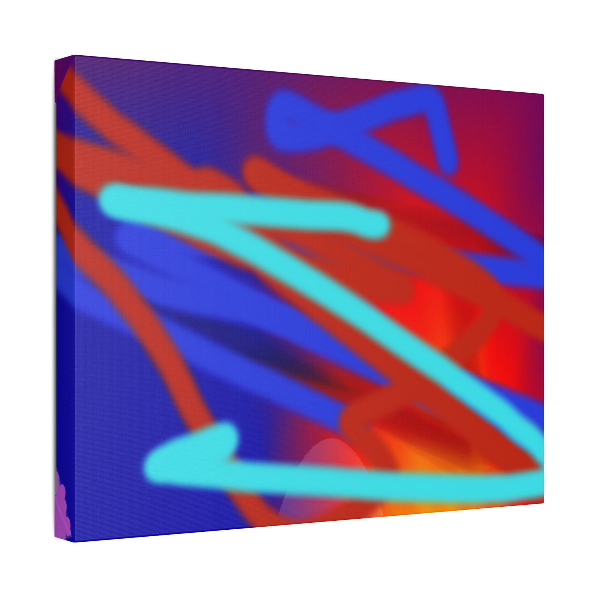 Rainbow worms Vibrant Colorful Canvas Print 