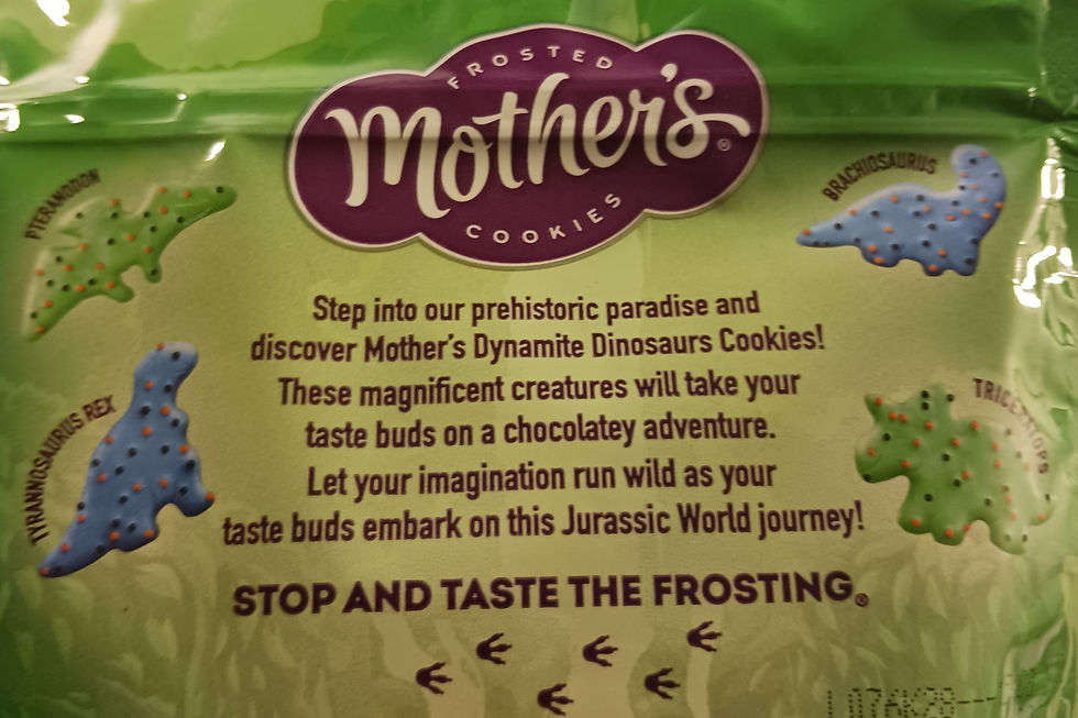 Mother’s Frosted Cookies, Dynamite Dinosaur