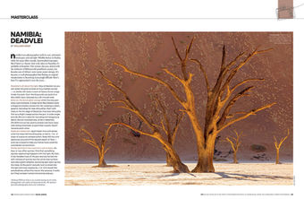 Magazine spread of Deadvlei, Namibia, photography technique