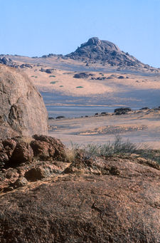 Rugged rocky desert landscape, Kaokoland, Namibia
