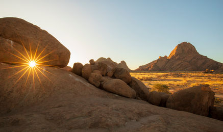 Sunburst at Spitzkoppe, Namibia, Will Gray Photography