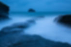 Long exposure photograph of the sea at Trebarwith Strand, Cornwall, by William Gray