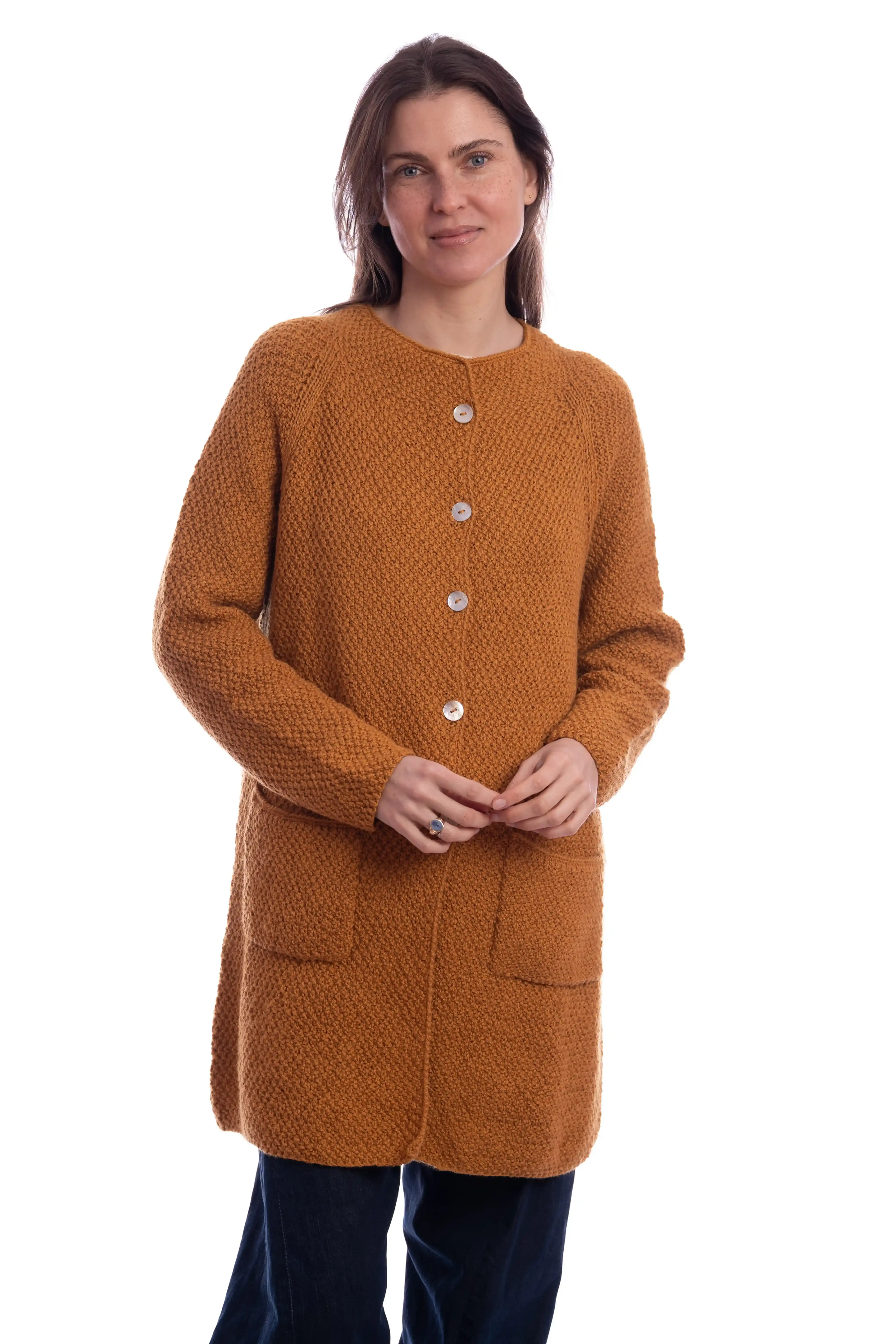 Alpaka Strickmantel Damen ANNA