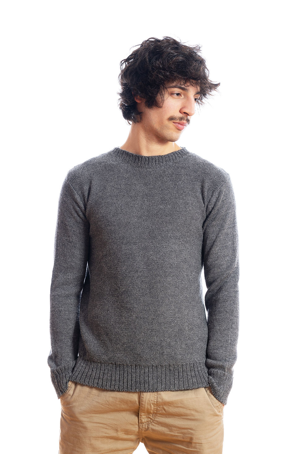 Miniaturbild: Babyalpaka Herrenpullover FRANCESCO