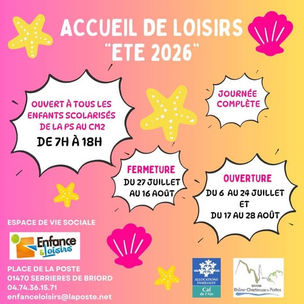 Centre de Loisirs Juillet/Août 2026
