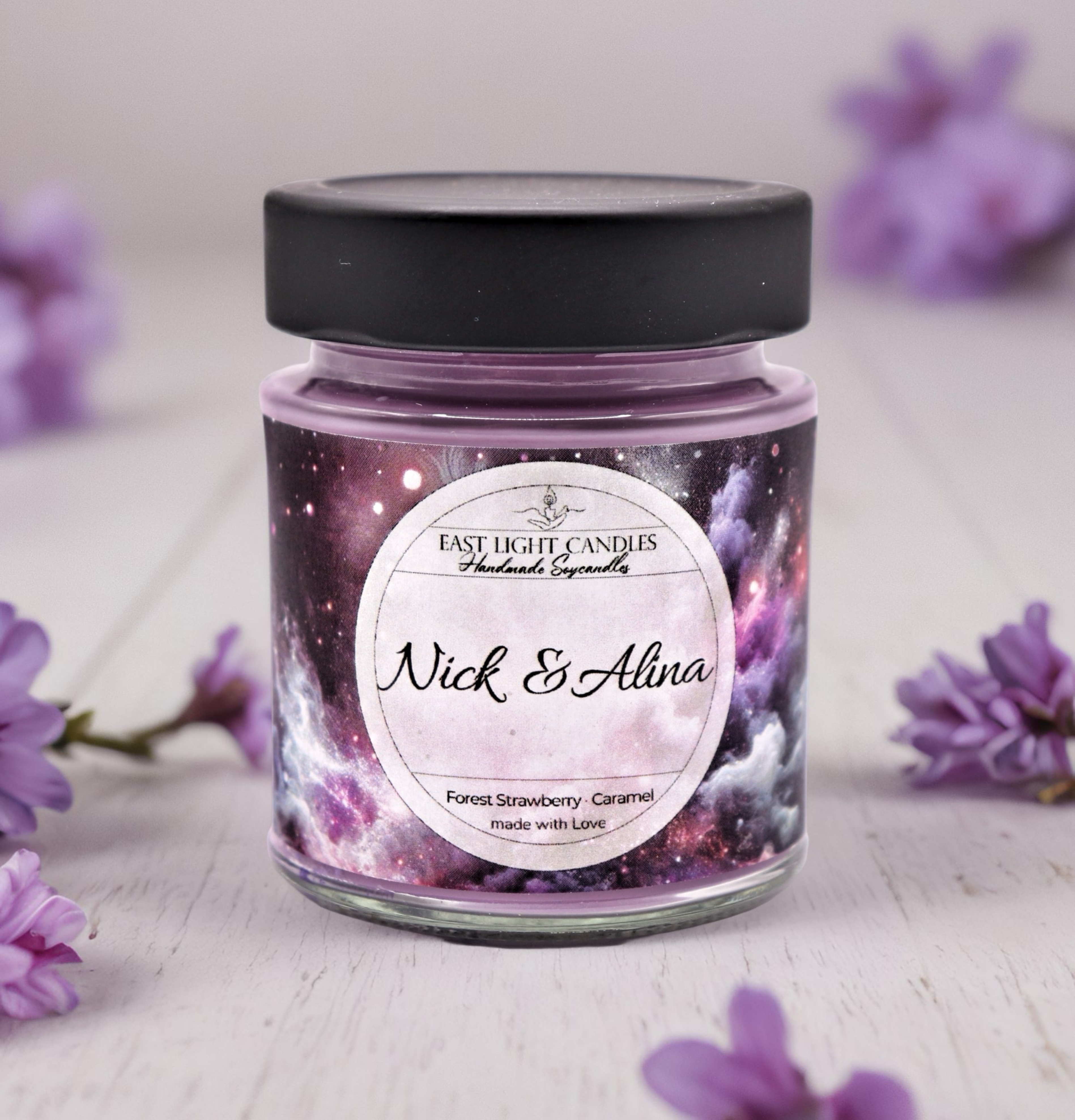 Nick & Alina, Buchkerze Anderswelt, Handgemachte Sojawac