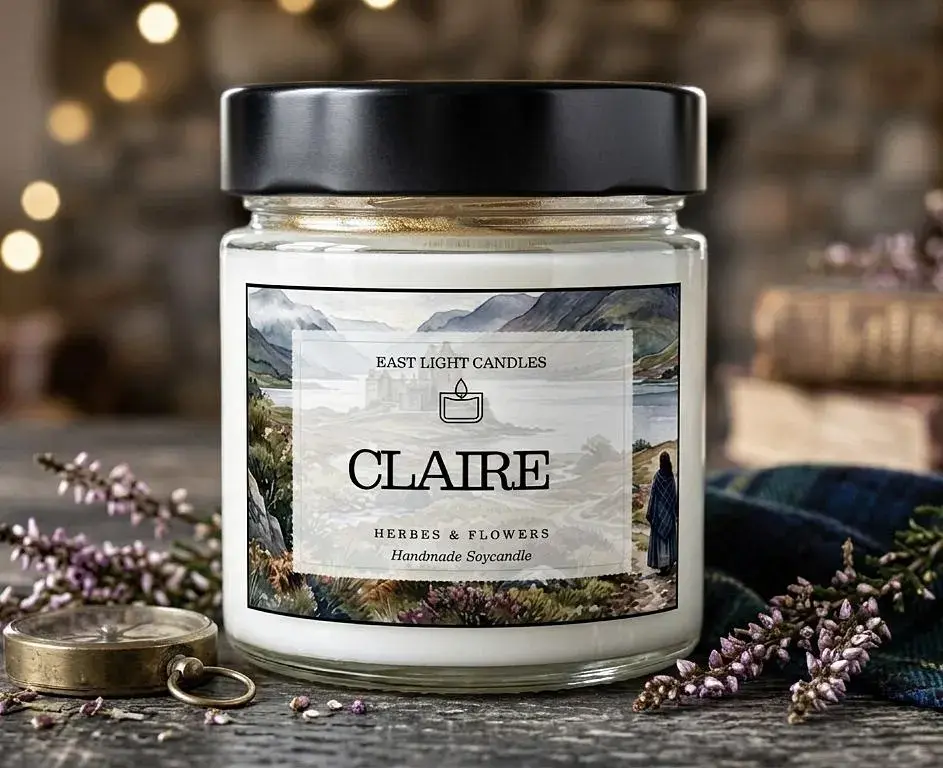 Claire Candle – Highlands Candle – Herbal Soy Candle – Outlander