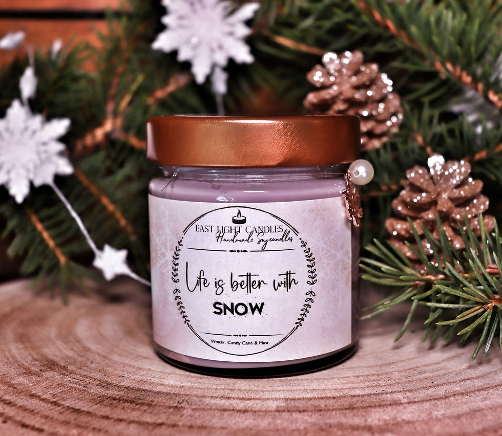 Life is better with Snow | Winter | Kerze Handgemacht | Bookish Candle