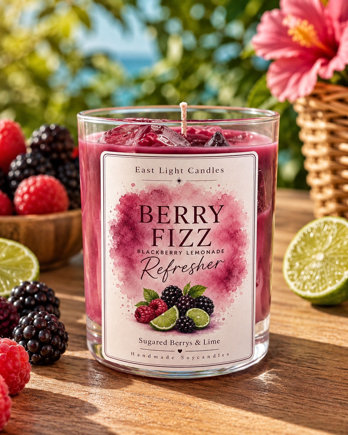 Berry Fizz Refresher – Fruchtige Duftkerze mit Brombeere, Himbeere & Limette