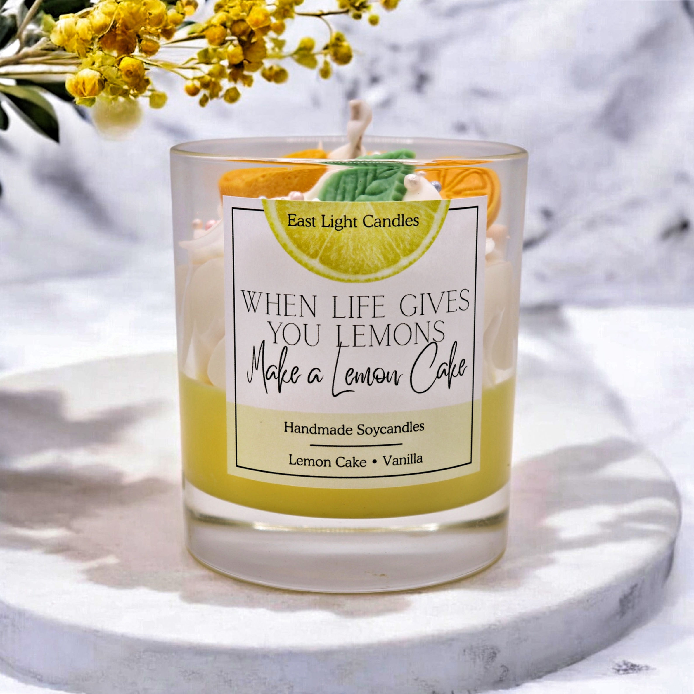 Lemon Cake Kerze | Handgemachte Sojawachskerze | Handmade Candle