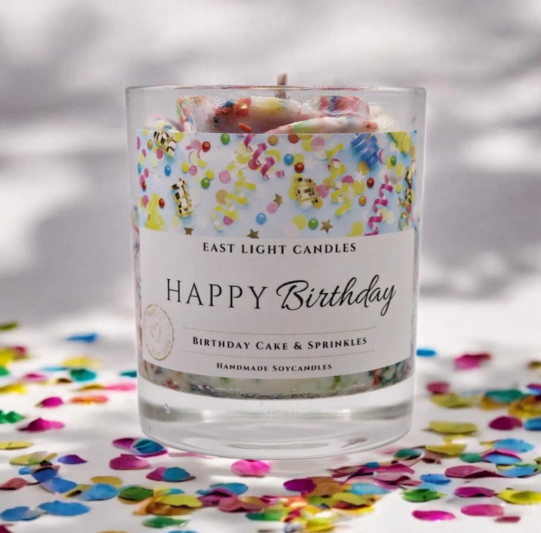Duftkerze Happy Birthday | Geburtstag Geschenk |Handgemachte Duftkerze Sojawachs