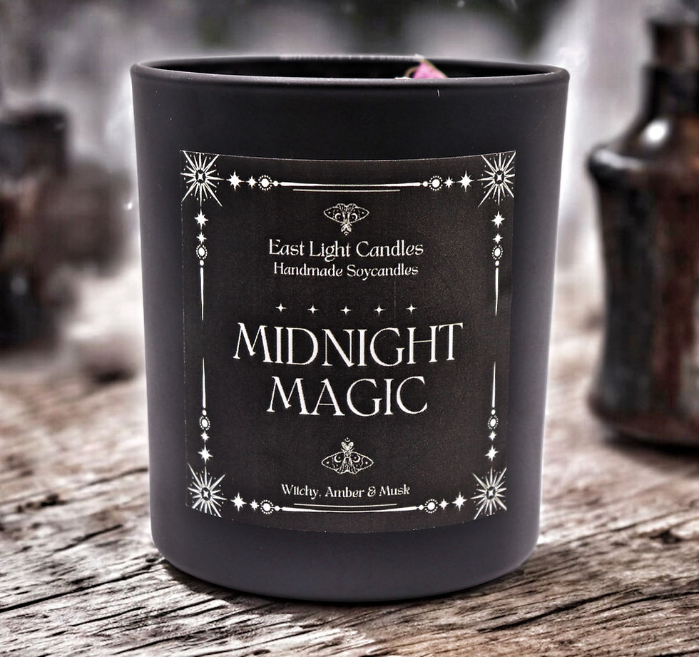 Midnight Magic, Witchy Kerze Handgemachte, Sojawachskerze, Dekorative K