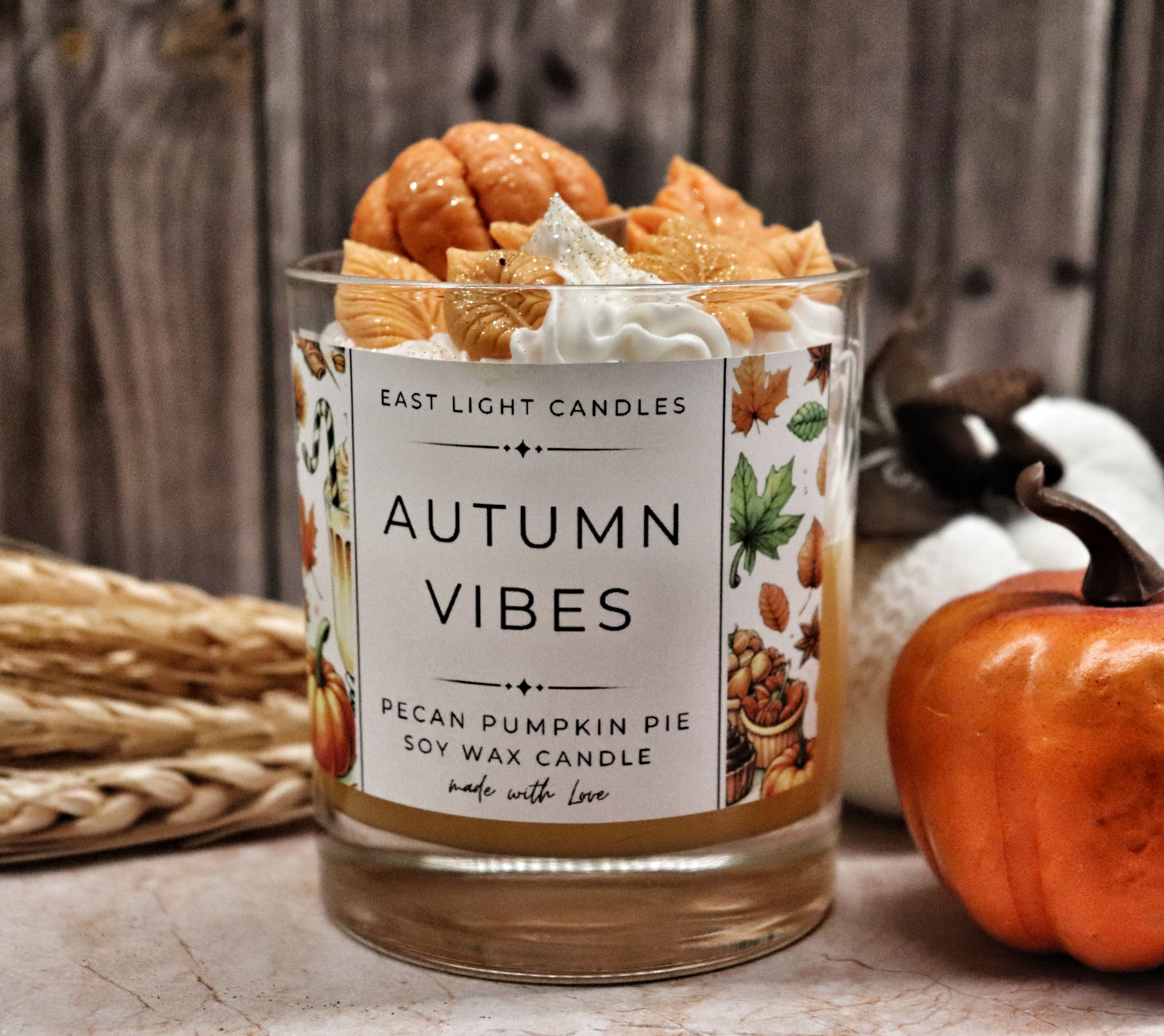 Autumn Vibes Kerze | Limitiert Herbst Halloween | Handgemachte Soja Duftkerze