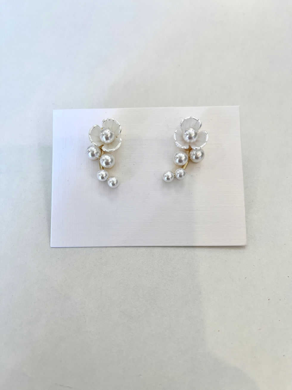 Petite Pearl floral drop Earrings