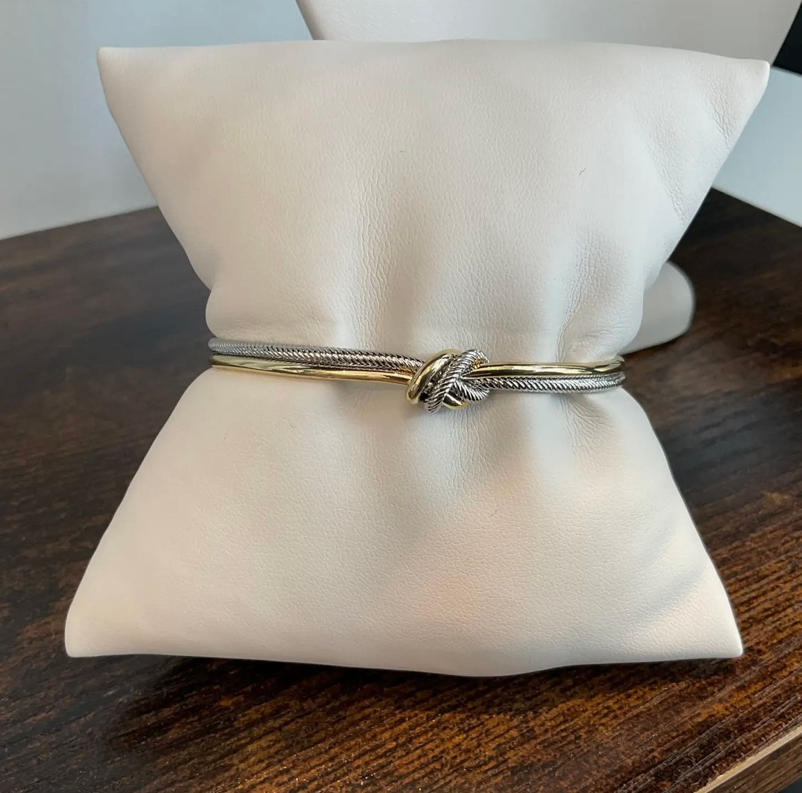 Two Tone Knotted Station Bangle