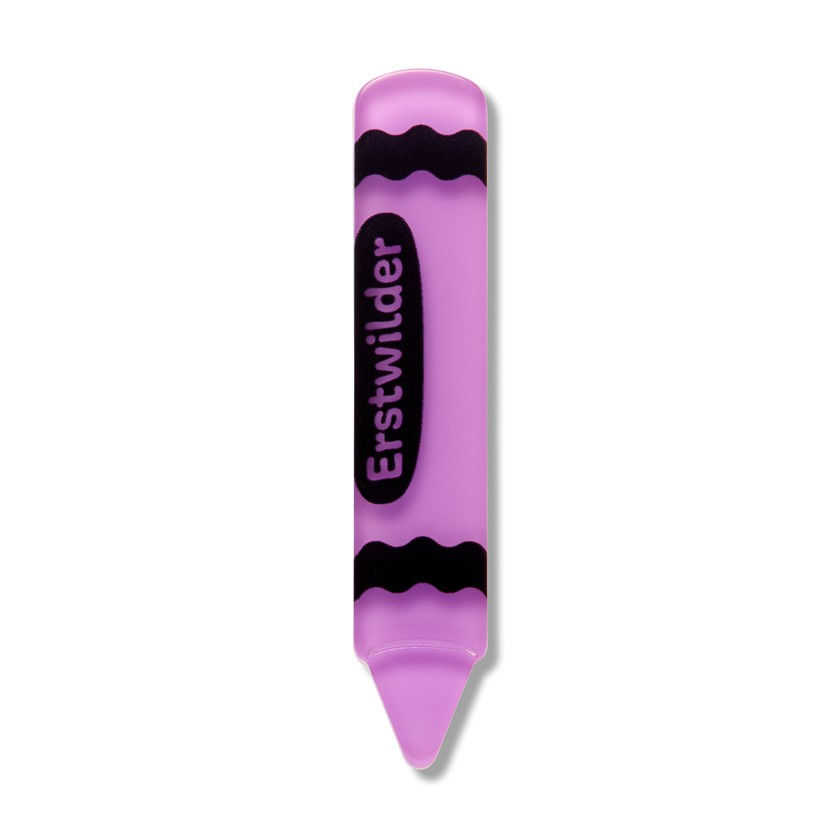Arts & Crafts - Crayon Simplified Mini Brooch - Purple