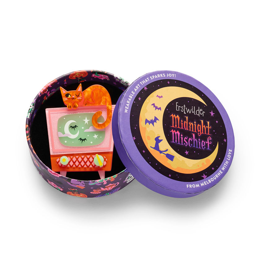 Thumbnail: Midnight Mischief - Retro Static Brooch