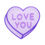 Thumbnail: Sweet Valentine - Candy Heart Simplified Mini Purple Brooch