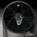 Skull Spider design on a Harley Davidson Center Console Latch Fuel Door Cover