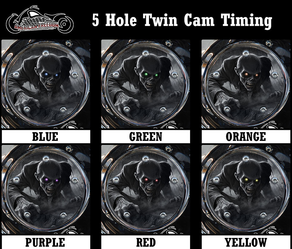 Zombie design on a Harley Davidson 5 Hole Timing