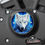 Thumbnail: Blue Rose Wolf design on a Harley Davidson 2 Hole Horizontal Timing