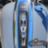 Sugar Skull blue design on a Harley Davidson Dash Insert to fit 2021 through 2023 Road Glide and Street Glide Models