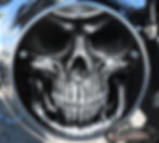 Reaper Face design on a Harley Davidson 5 Hole Derby