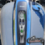 Thumbnail: Sugar Skull green design on a Harley Davidson Dash Insert to fit 2021 through 2023 Road Glide and Street Glide Models