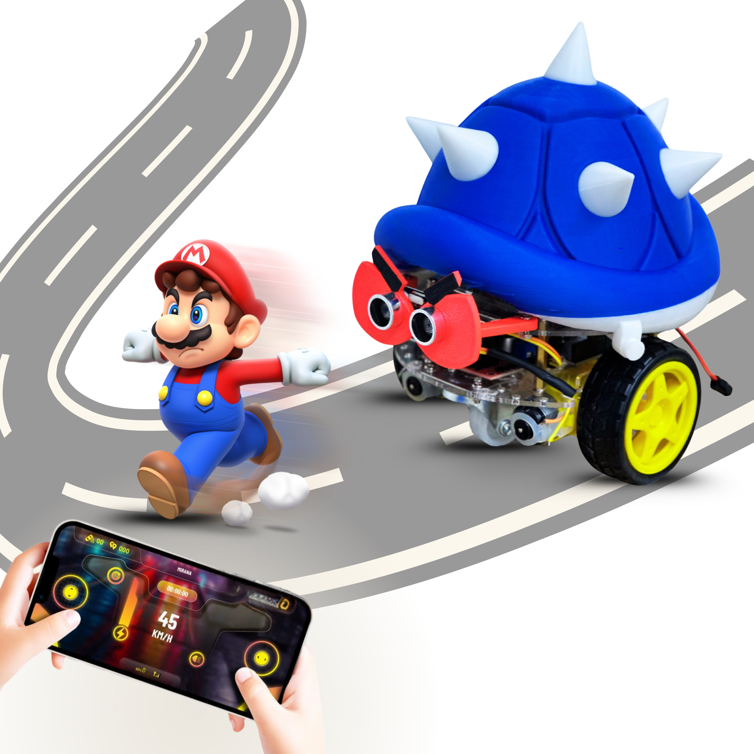 MARIO Spiny: Yeni Nesil Kodlanabilir Oyuncak (Mobil Kumandalı)