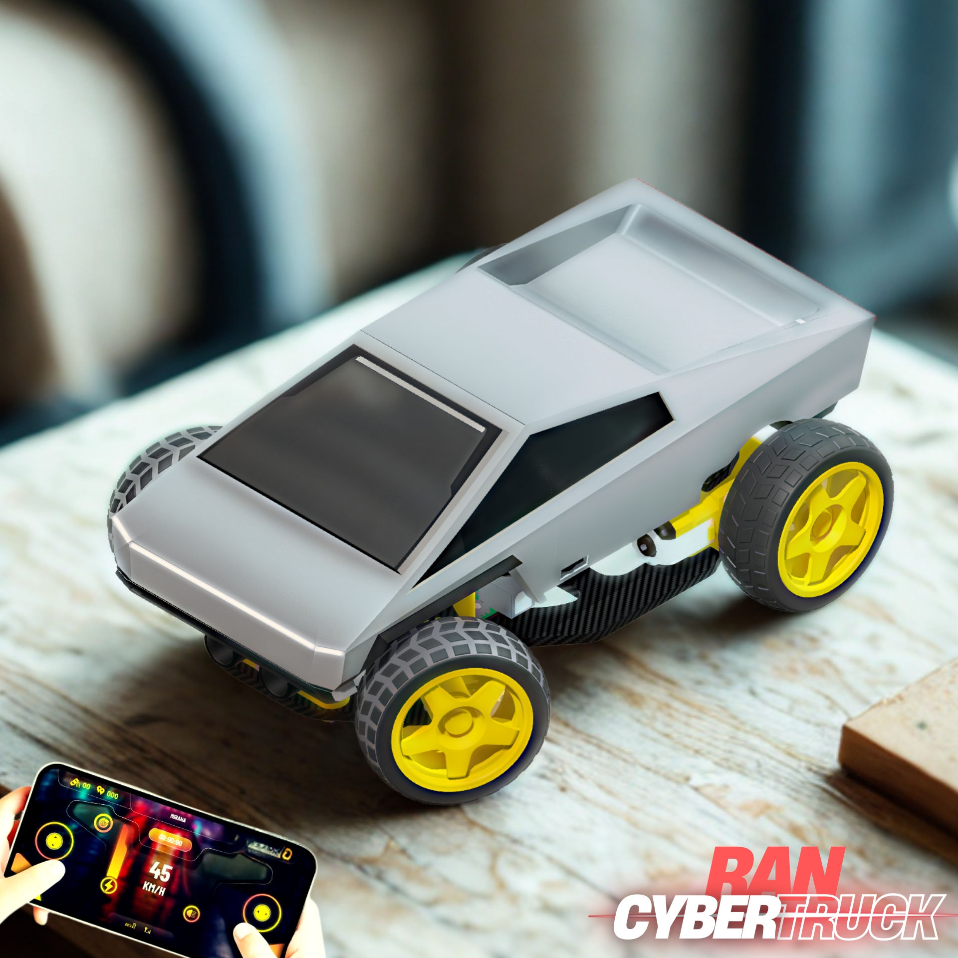 TESLA CYBERTRUCK: Yeni Nesil Kodlanabilir Oyuncak (Mobil Kumandalı)