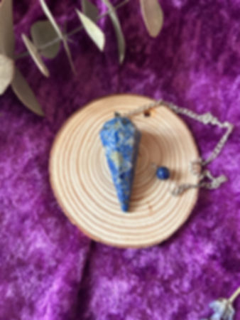 Pendule Lapis Lazuli Conique 6 faces