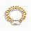 Thumbnail: Bracelet cuban link gold et chaine boule