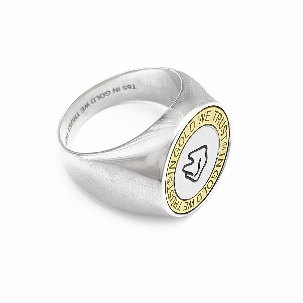 RING " ROUND SIGNET " - PALLA