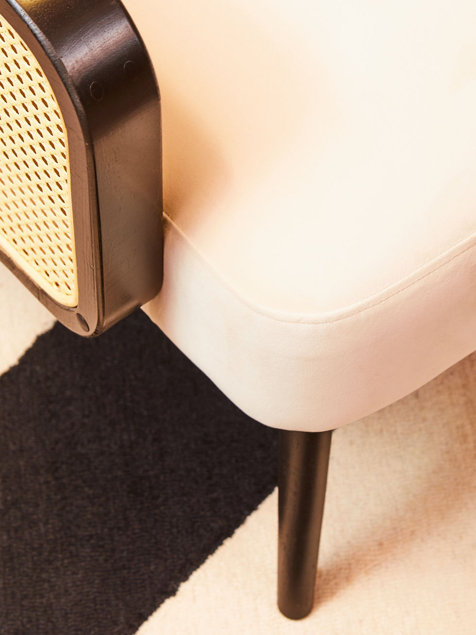 Thumbnail: Selene Black Velvet Armchair