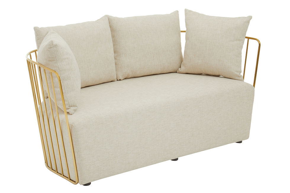 Thumbnail: Aveline Two Seat Natural Fabric Sofa