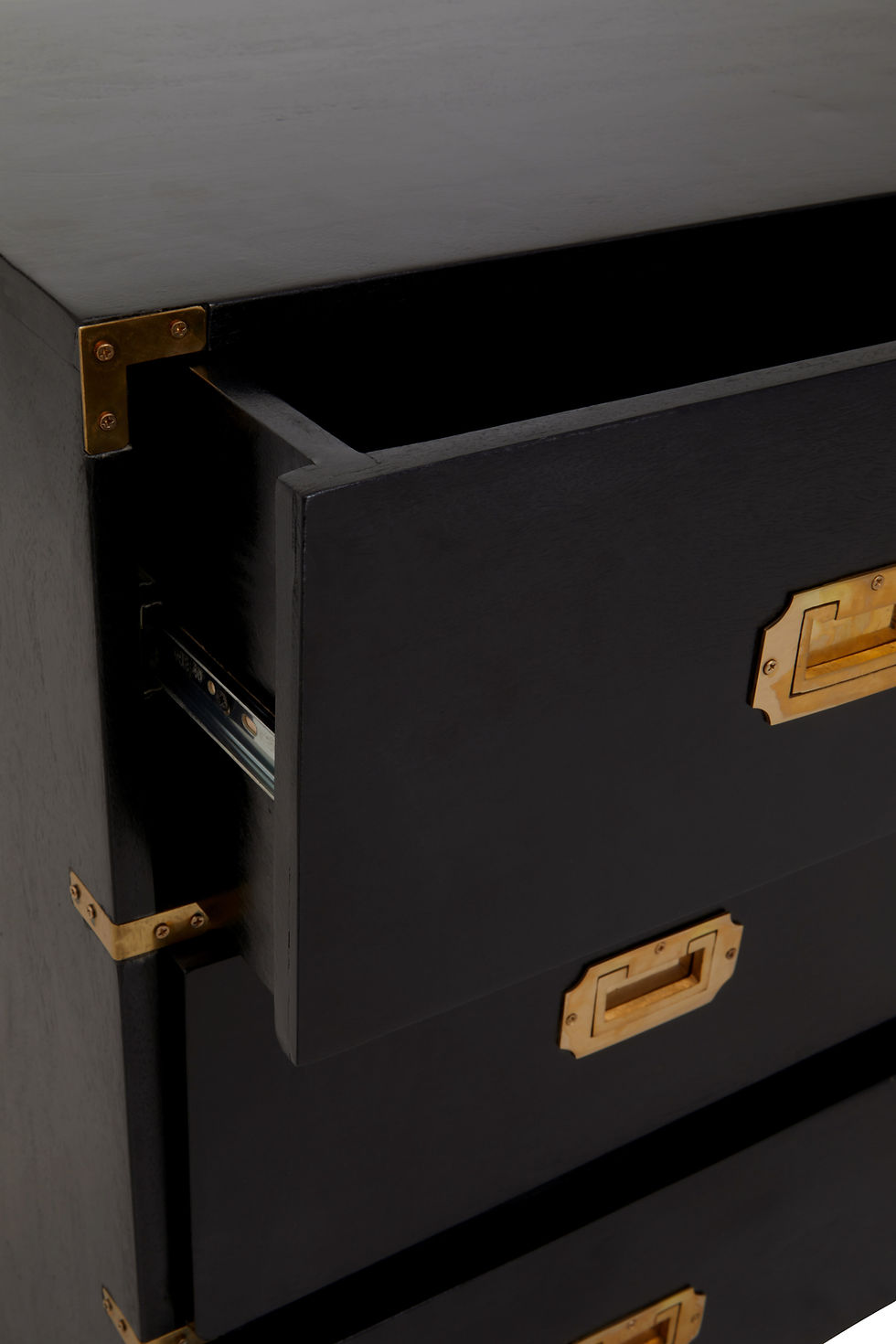 Thumbnail: Bordeaux Four Drawer Black Mango Wood Chest