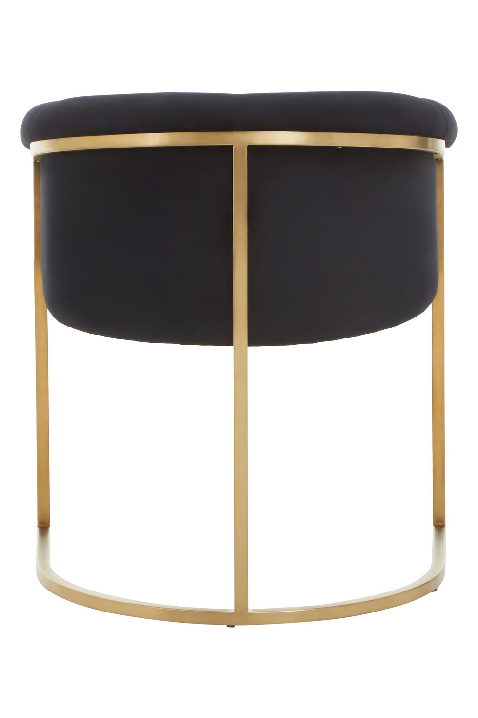 Thumbnail: Monaco Black Velvet and Matte Gold Dining Chair