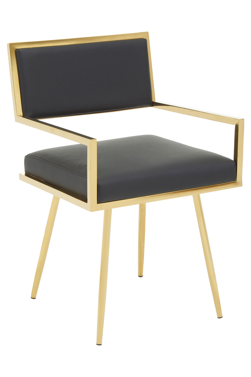 Thumbnail: Venicia Black Faux Leather Dining Chair
