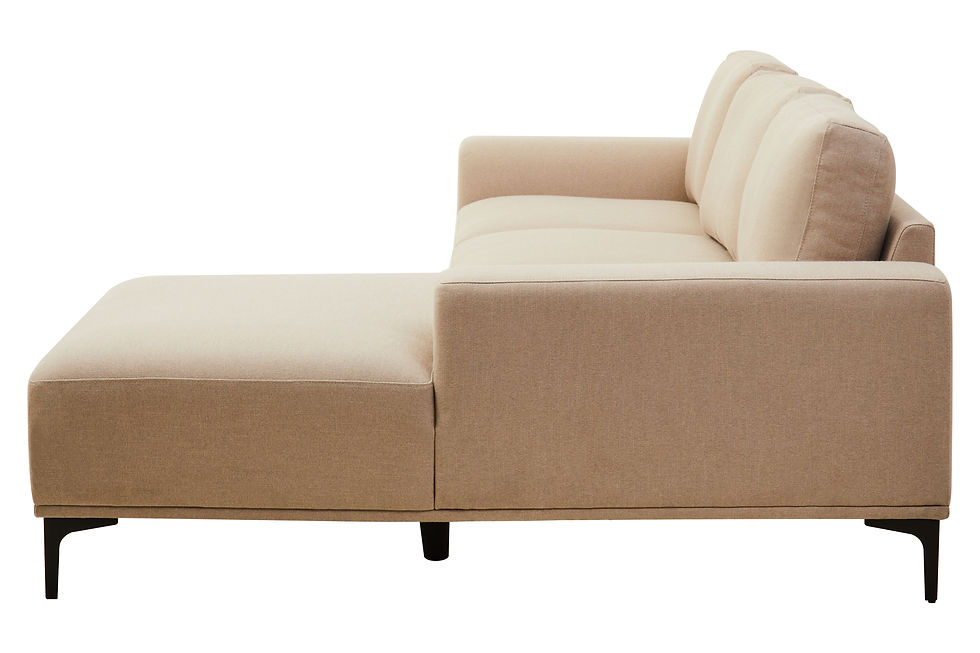 Thumbnail: Bali 3 Seat Natural Fabric Left Chaise Sofa