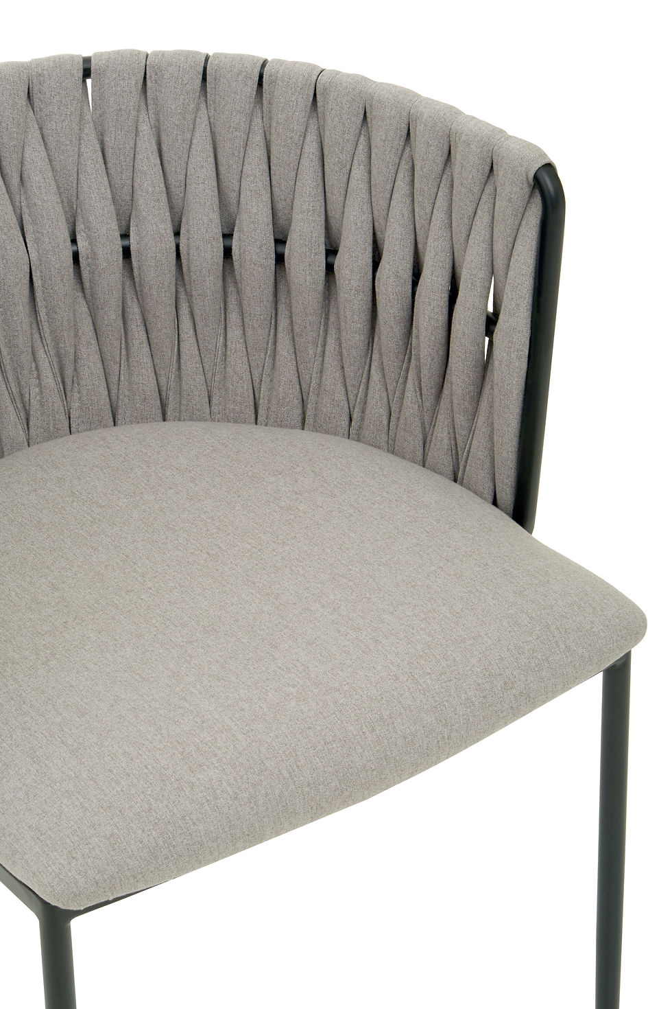 Thumbnail: Monaco Grey Dining Chair With Woven Back