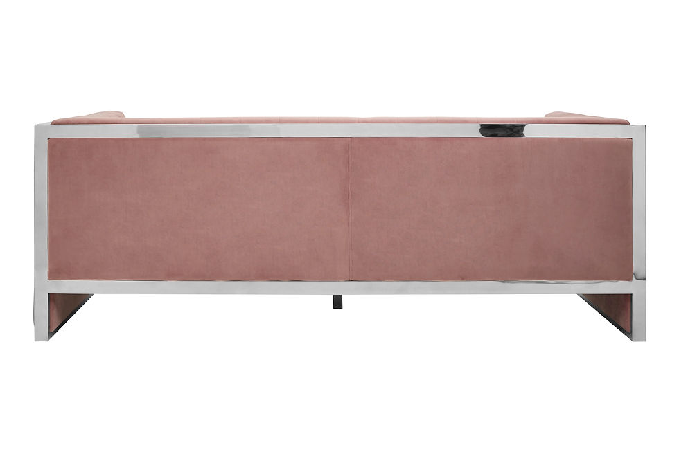Thumbnail: Verdana 3 Seat Pink Velvet Sofa