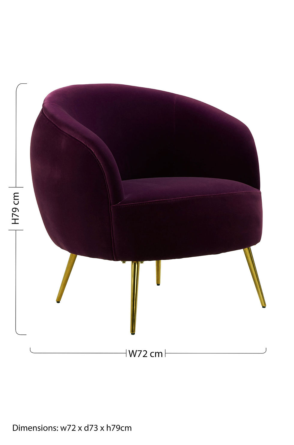 Thumbnail: Eclipse Purple Velvet Armchair
