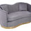 Thumbnail: Firenze 2 Seat Pleated Grey Velvet Sofa