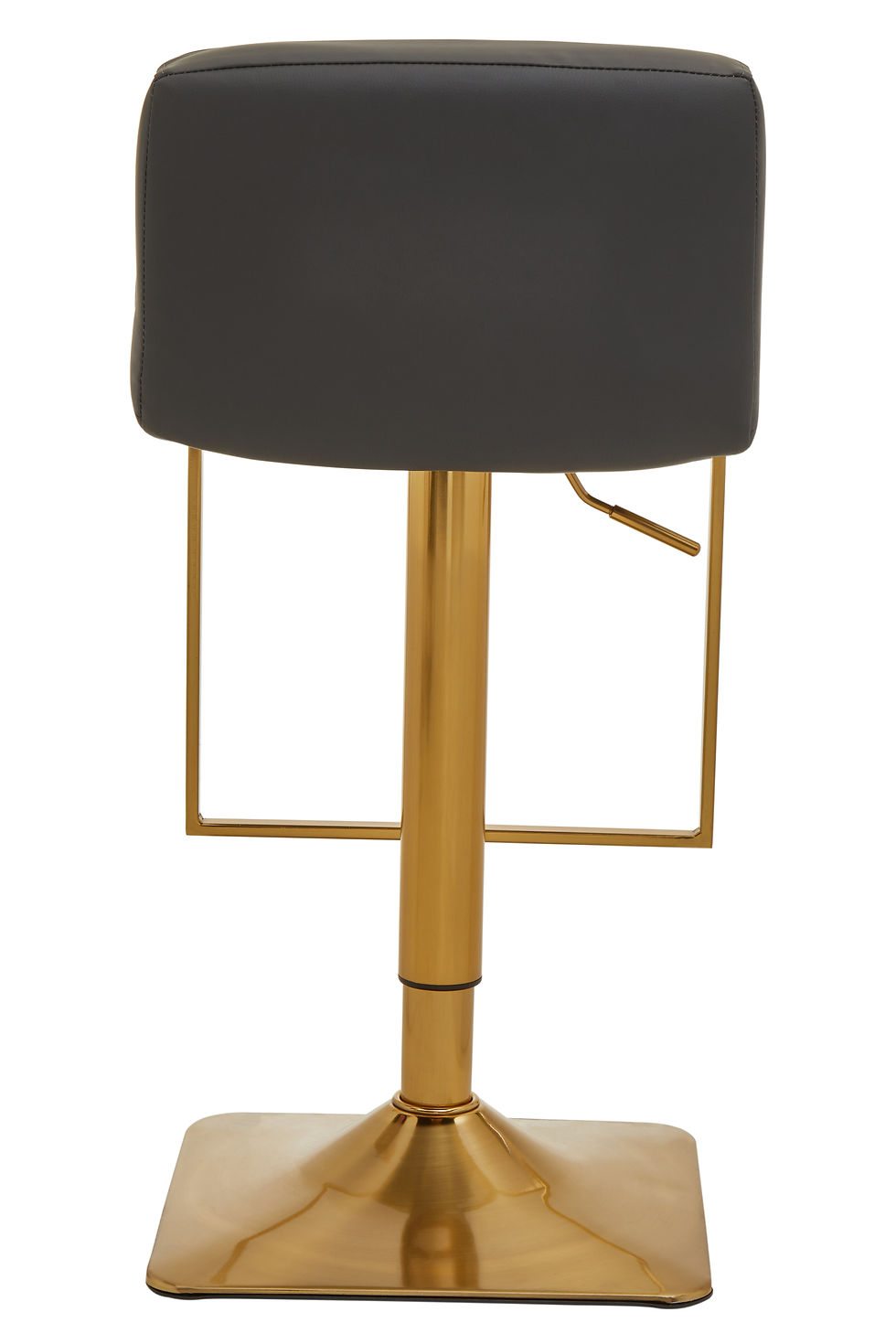 Thumbnail: Briana Dark Grey And Gold Square Base Bar Stool