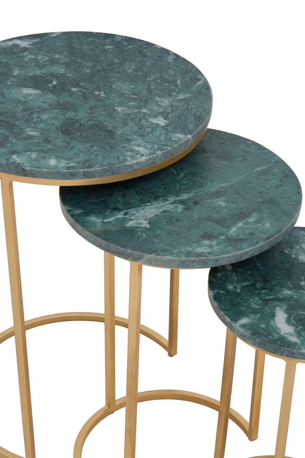 Thumbnail: Marbina Nest Of 3 Green Marble Tables