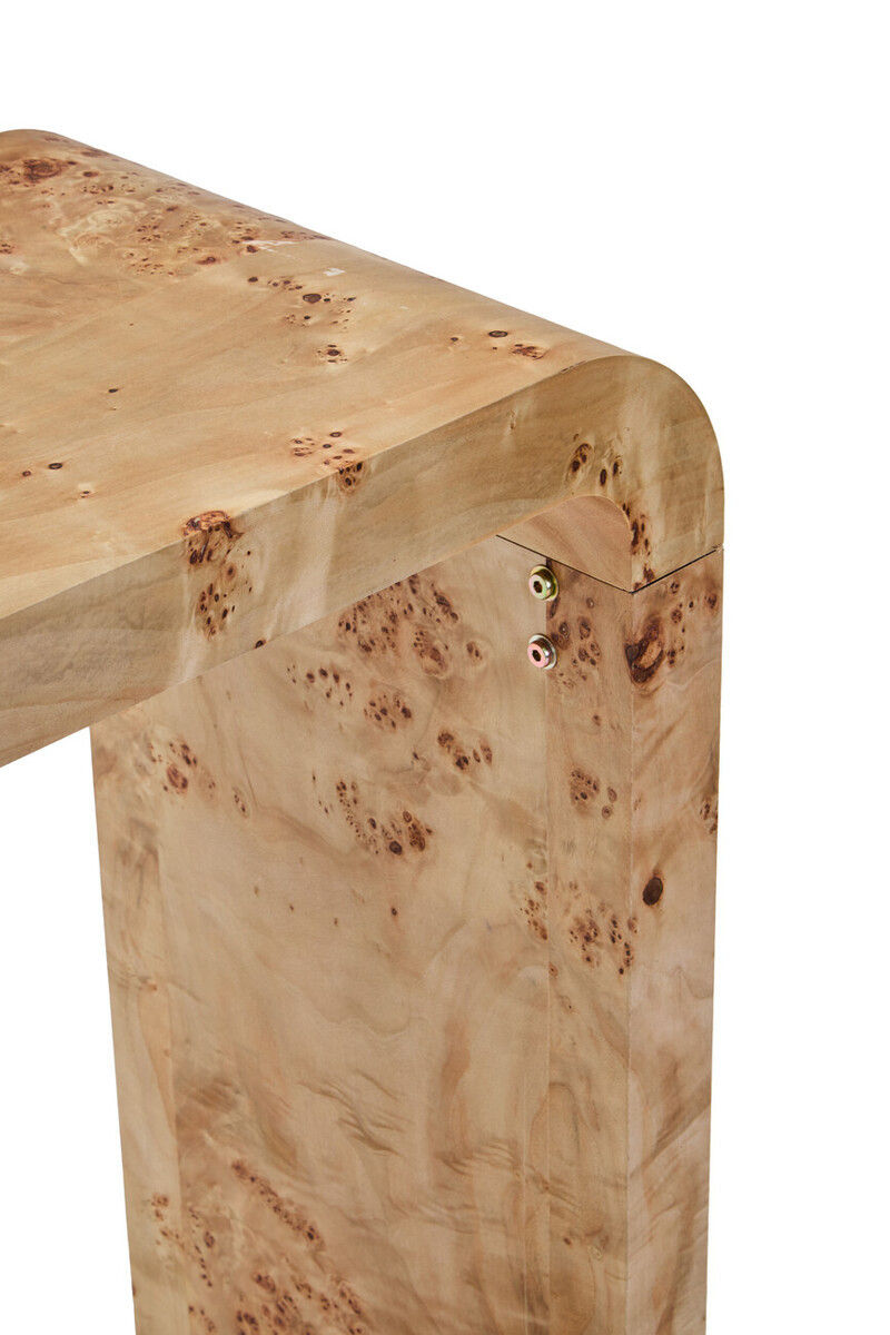 Thumbnail: Mota Burl Wood Design Curved Console Table