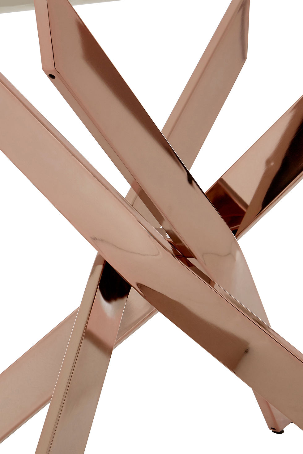 Thumbnail: Aubriana Rectangular Rose Gold Dining Table