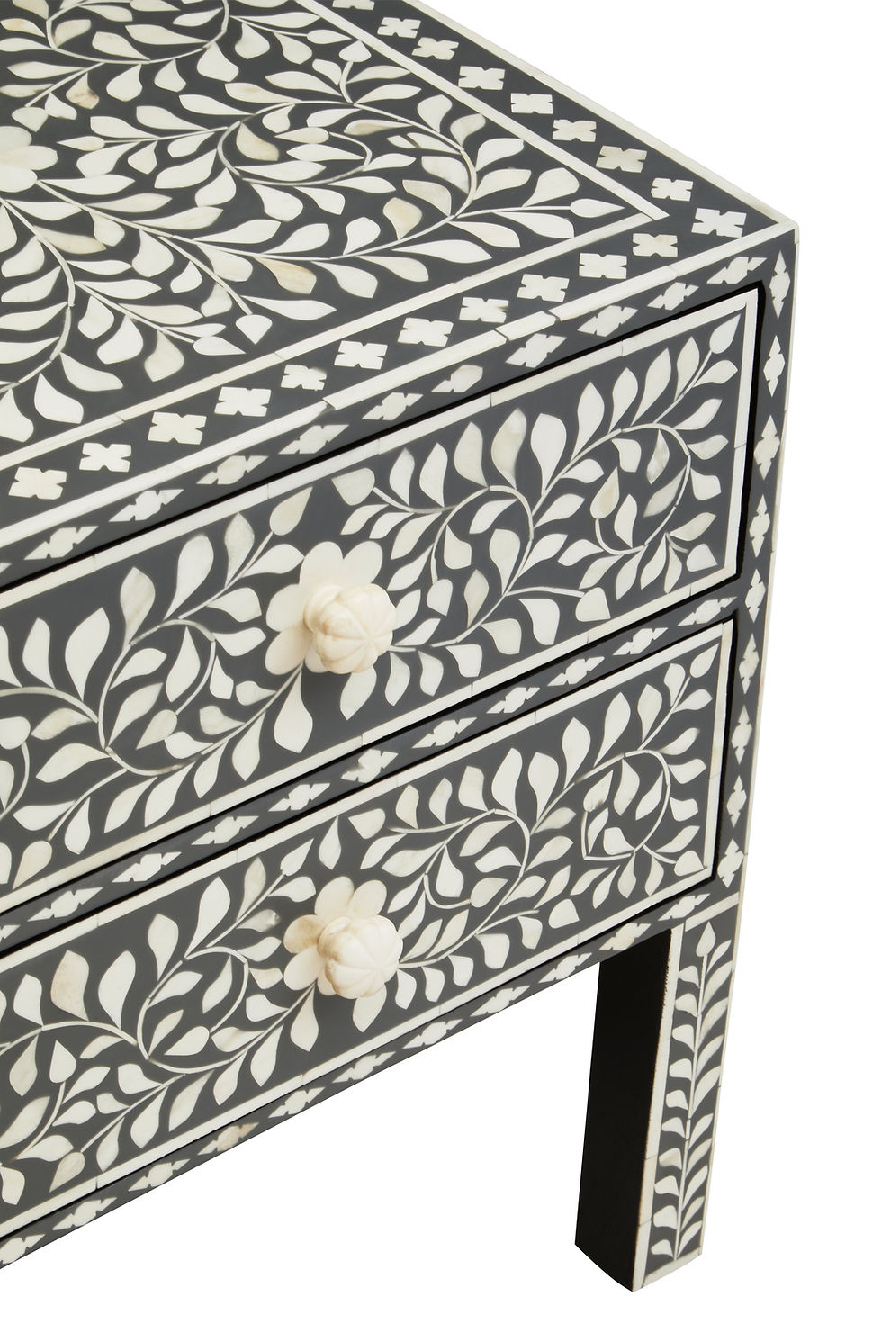 Thumbnail: Elysian 2 Drawer Side Table with Bone Inlay