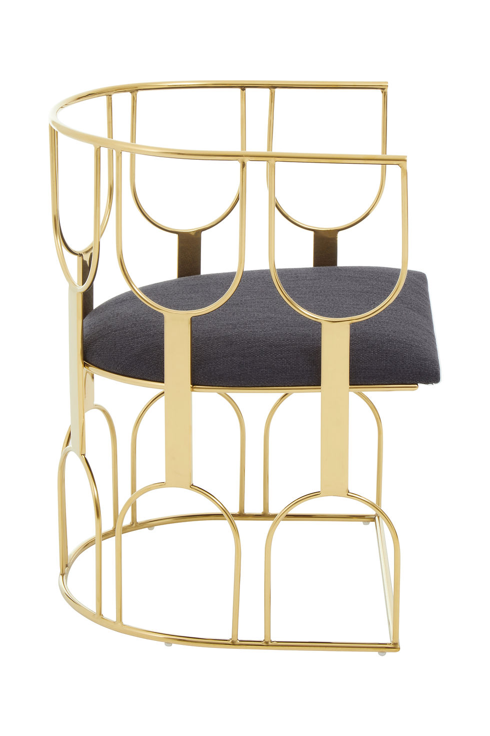 Thumbnail: Seychelles Black Dining Chair with Gold Frame