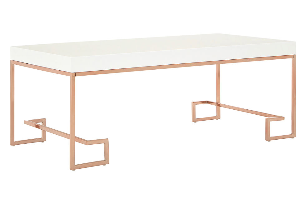 Thumbnail: Aubriana Rose Gold Angled Legs Coffee Table